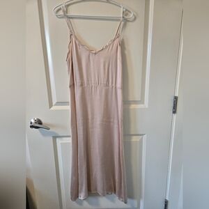 Blush Pink Silky Wilfred Dress